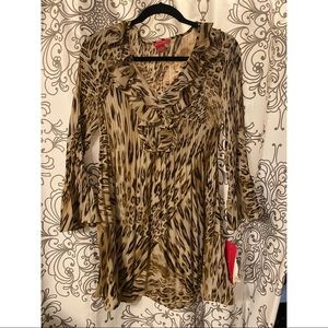 Sunny Leigh leopard tunic blouse
